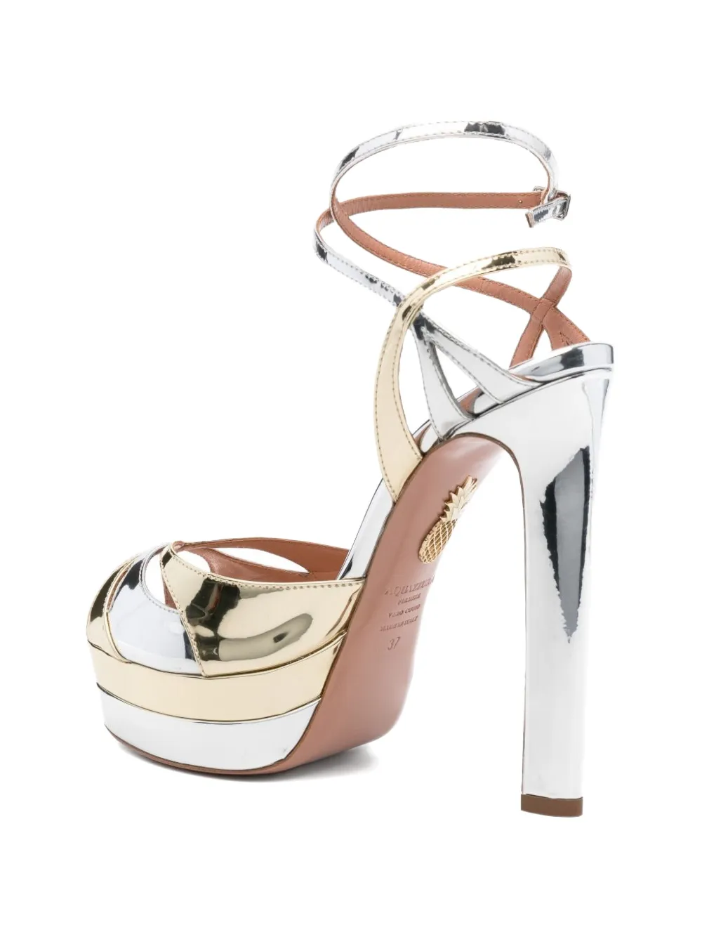 Aquazzura Moves sandals plateau 130 Zilver