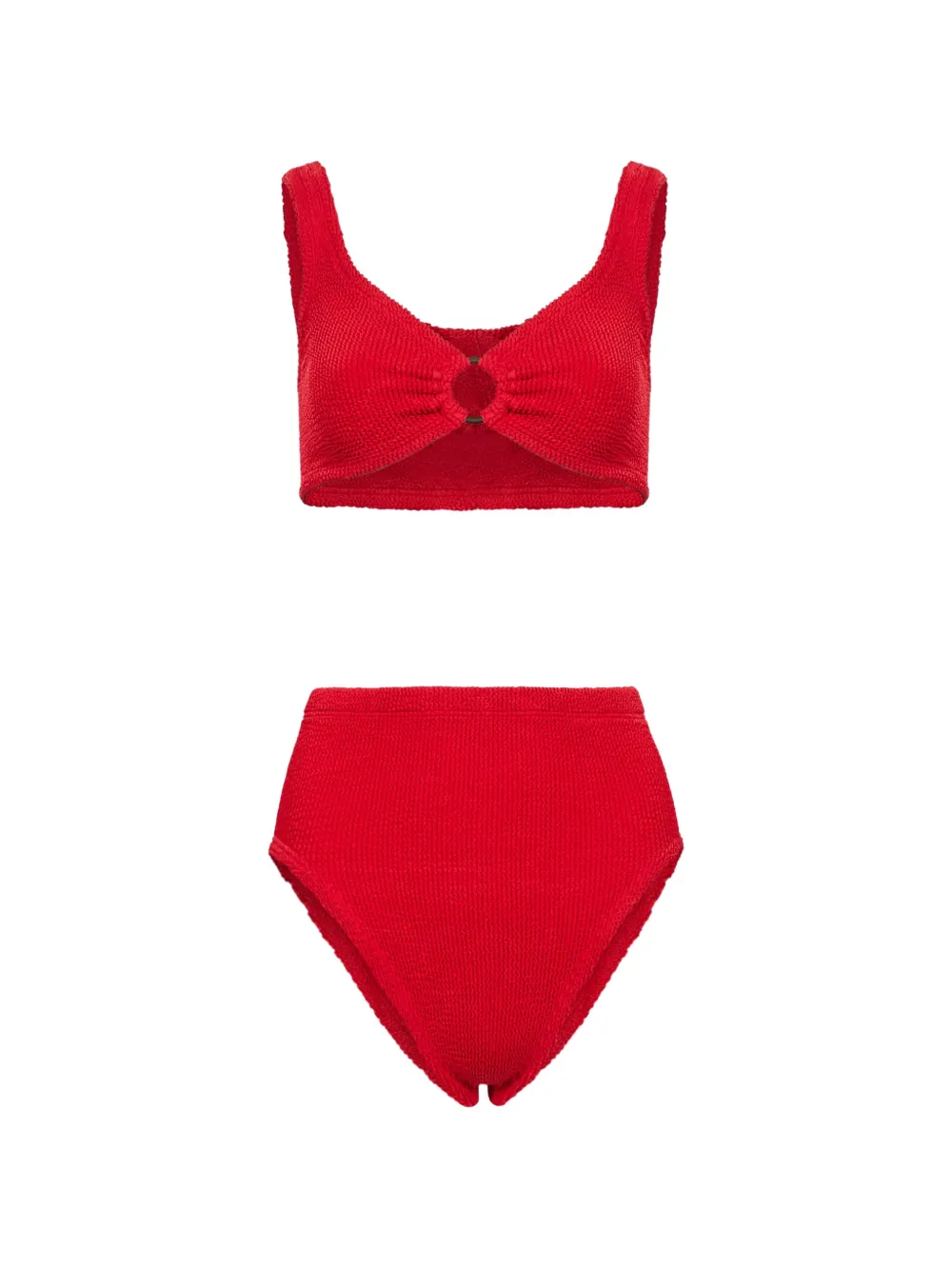 Hunza G Nadine crinkle-effect bikini - Rot