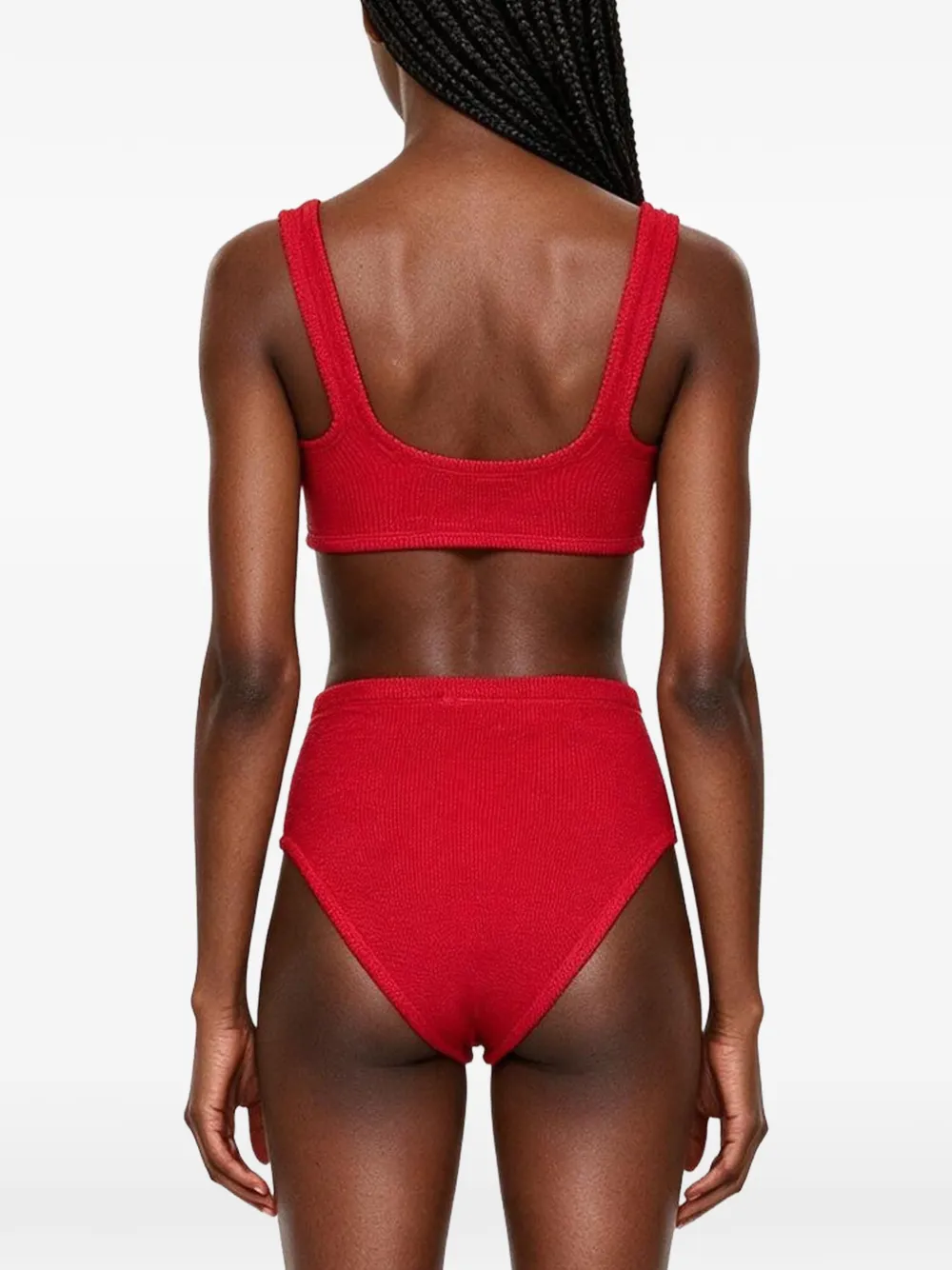 Hunza G Nadine bikini met gekreukt effect Rood