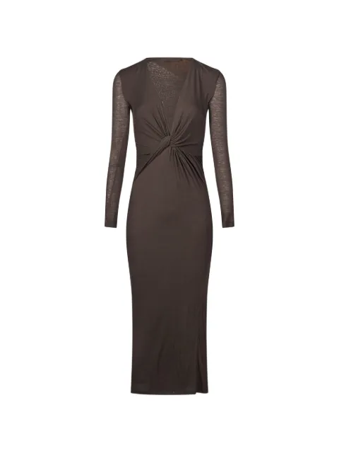 Amen Longuette twist-detail V-neck maxi dress