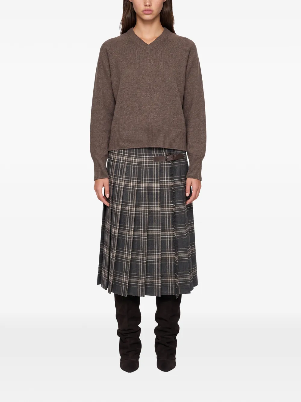 Weekend Max Mara V-neck raglan-sleeve sweater Bruin