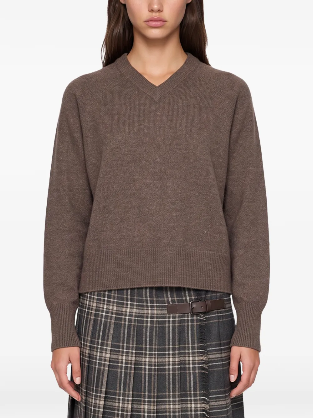 Weekend Max Mara V-neck raglan-sleeve sweater Bruin