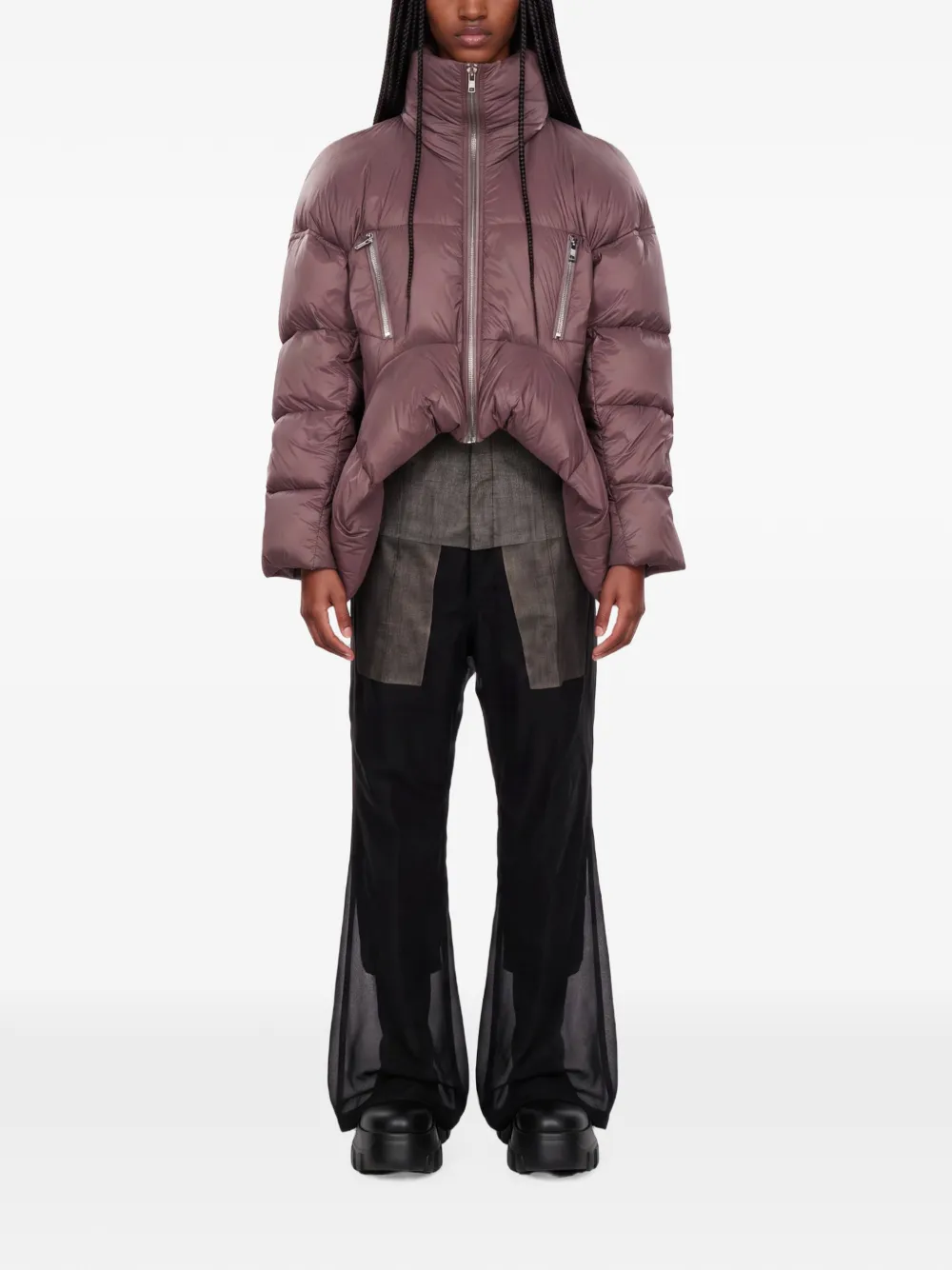 Rick Owens Gewatteerd jack Rood