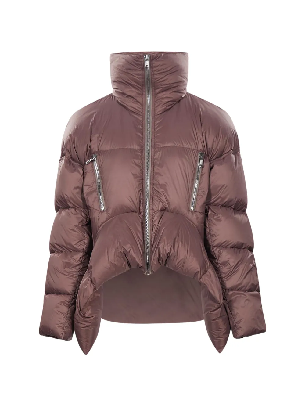 Rick Owens quilted high-neck jacket - Rosso