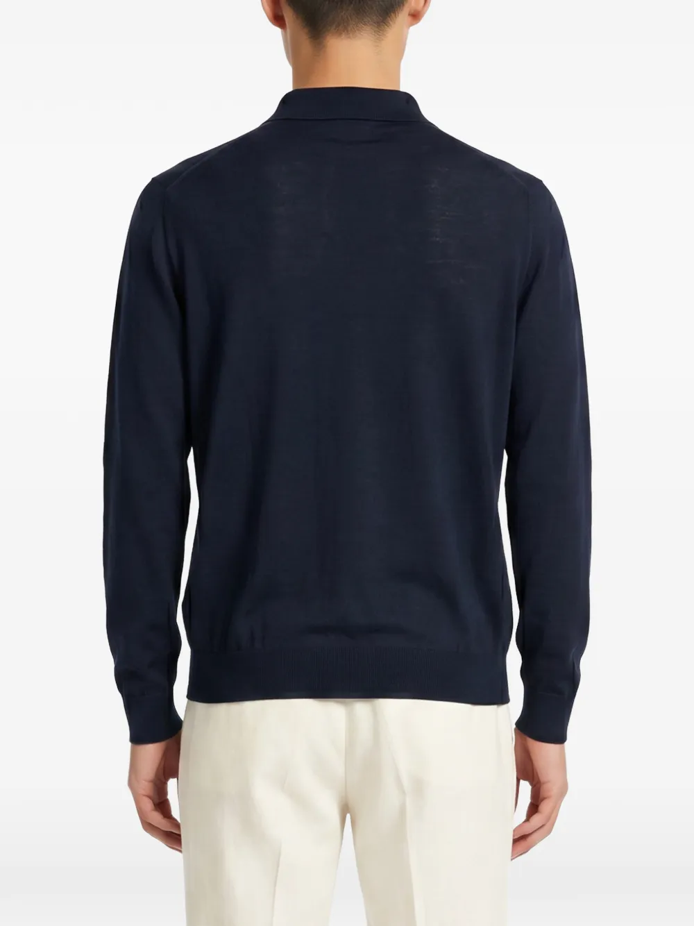 Kiton Poloshirt met lange mouwen Blauw