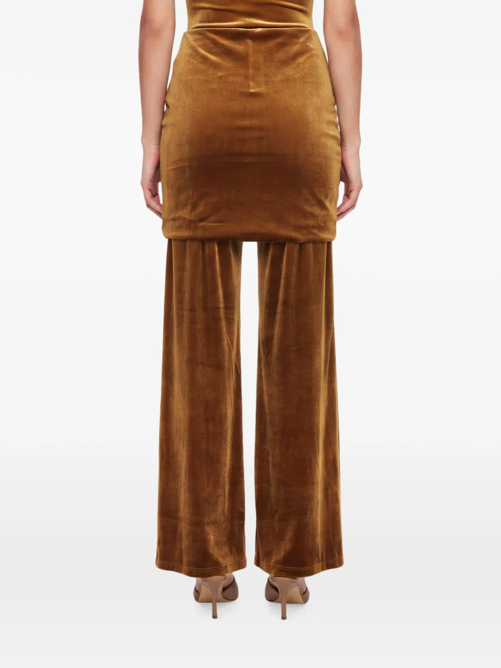THE ANDAMANE Broek met fluwelen-effect Geel