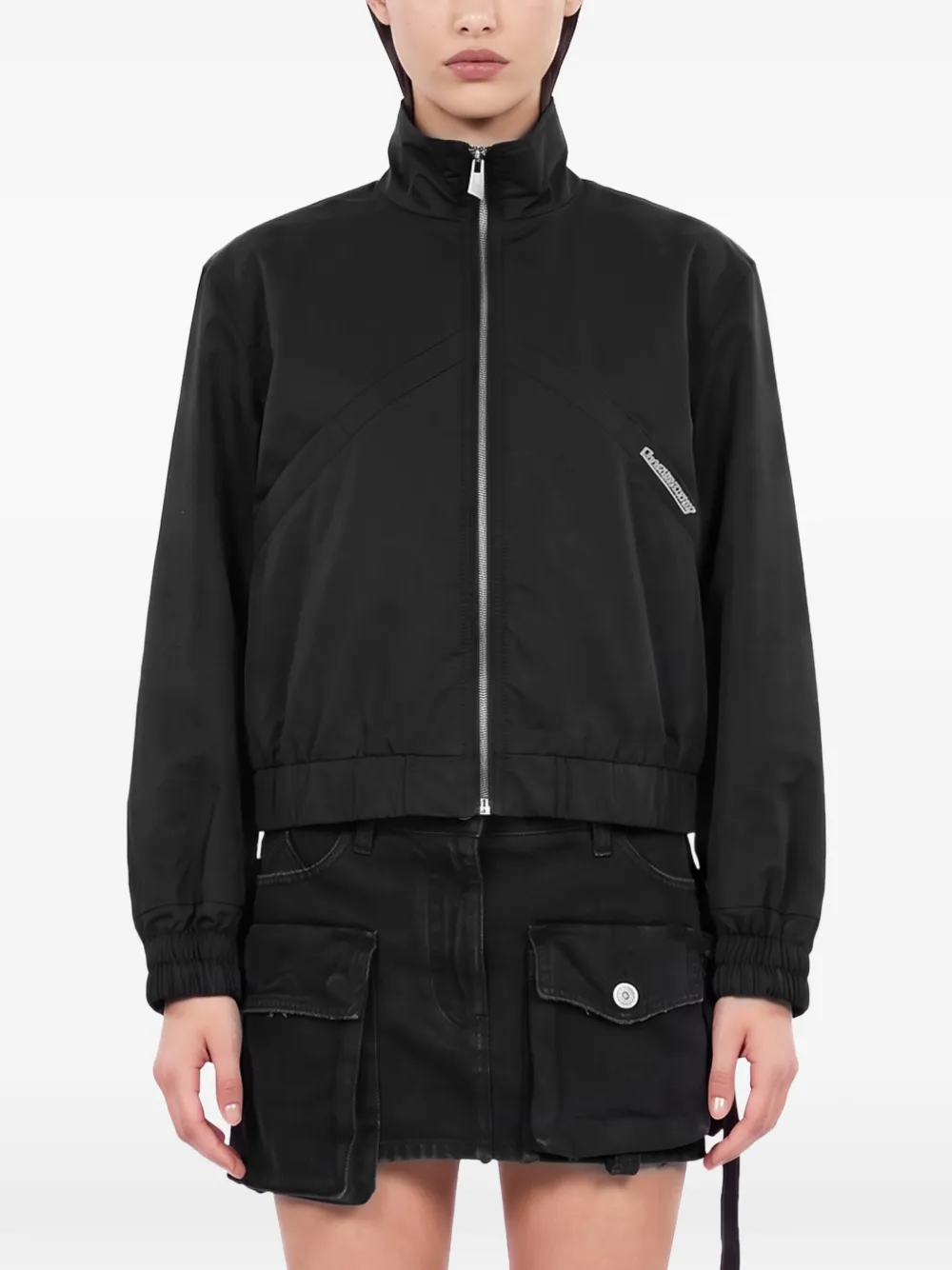 The Attico Jack met logopatch Zwart