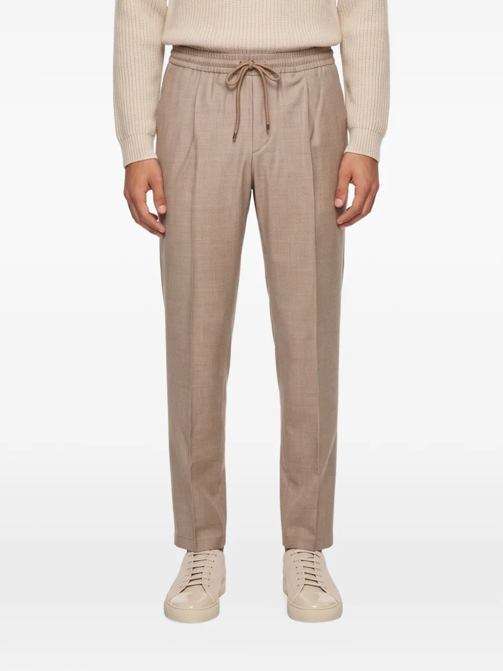 Briglia 1949 Wimbledon drawstring pleated trousers Beige