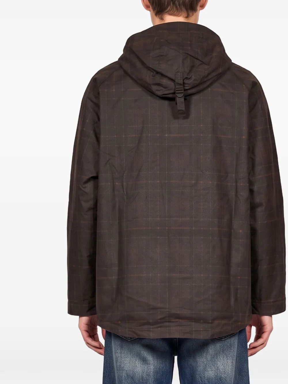 Barbour re-engineered tartan Keiss waxed parka jacket Bruin