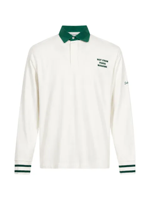 Drôle De Monsieur logo-print long-sleeved polo shirt