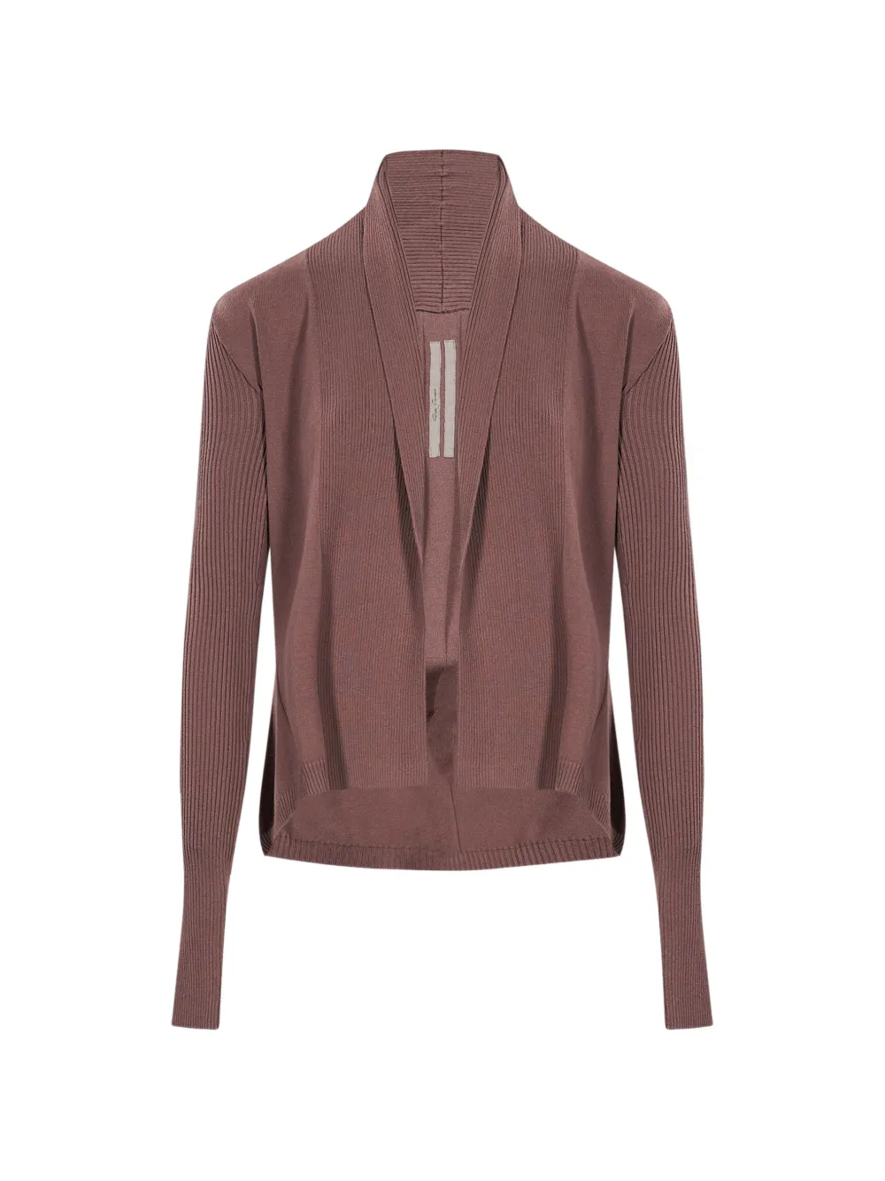 Rick Owens ribbed-knit shawl-lapel cardigan - Braun