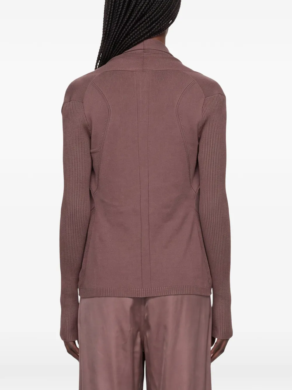 Rick Owens Ribgebreid vest Bruin