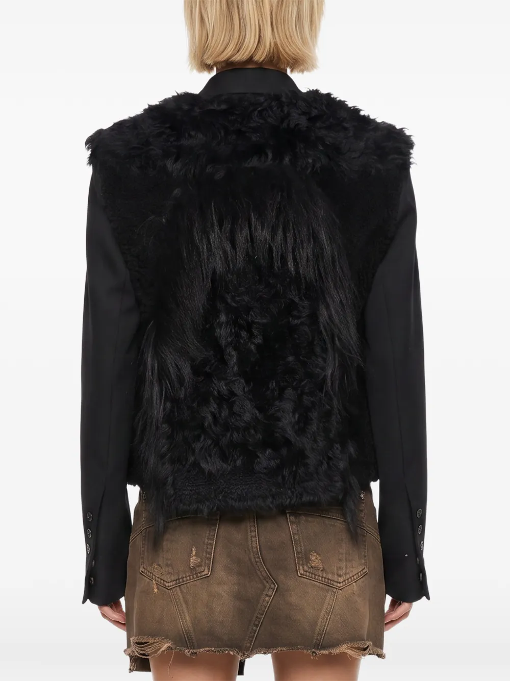 Rick Owens Colbert met gekerfde revers Zwart