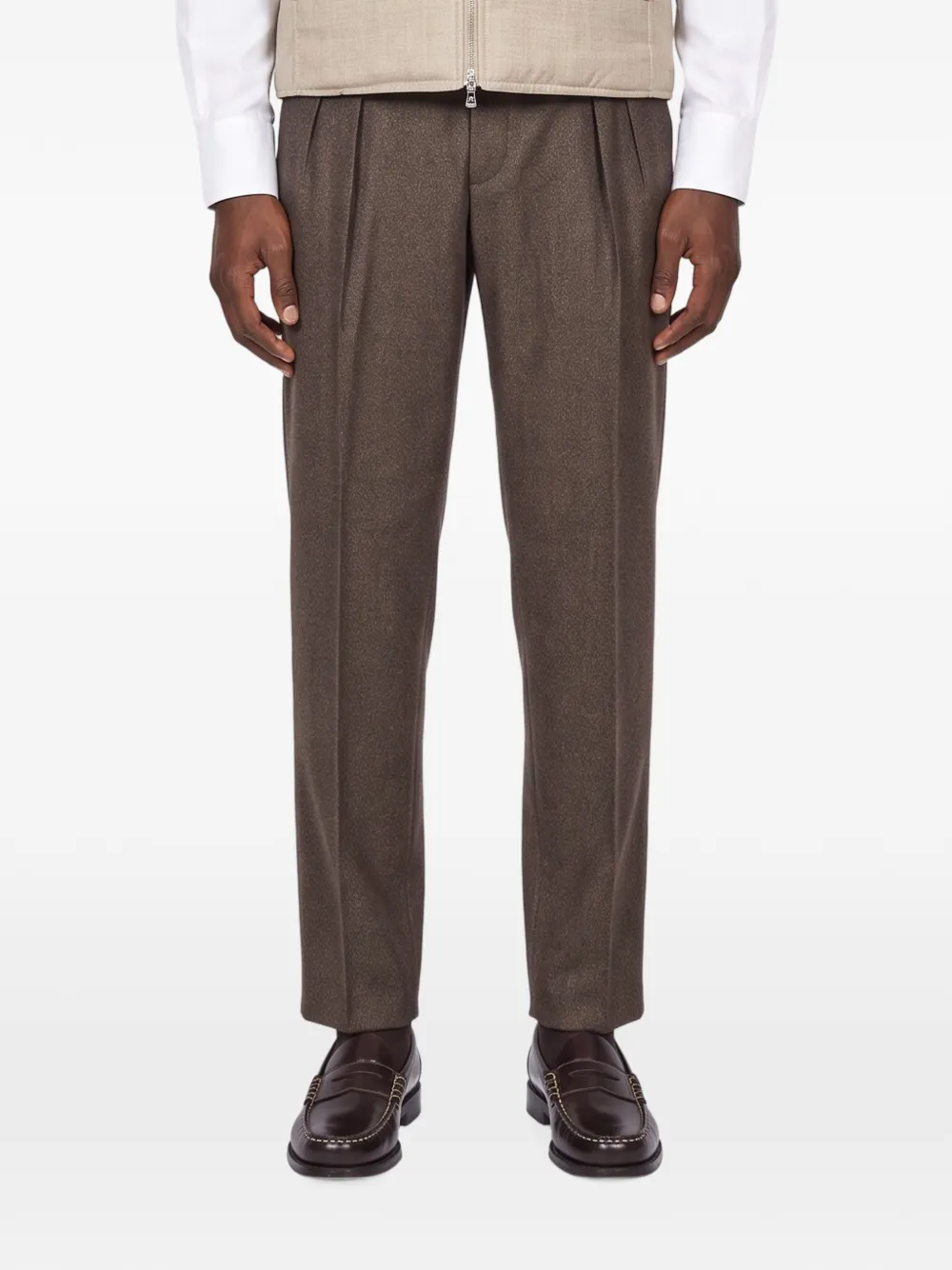 Briglia 1949 pleated-front tailored trousers Bruin