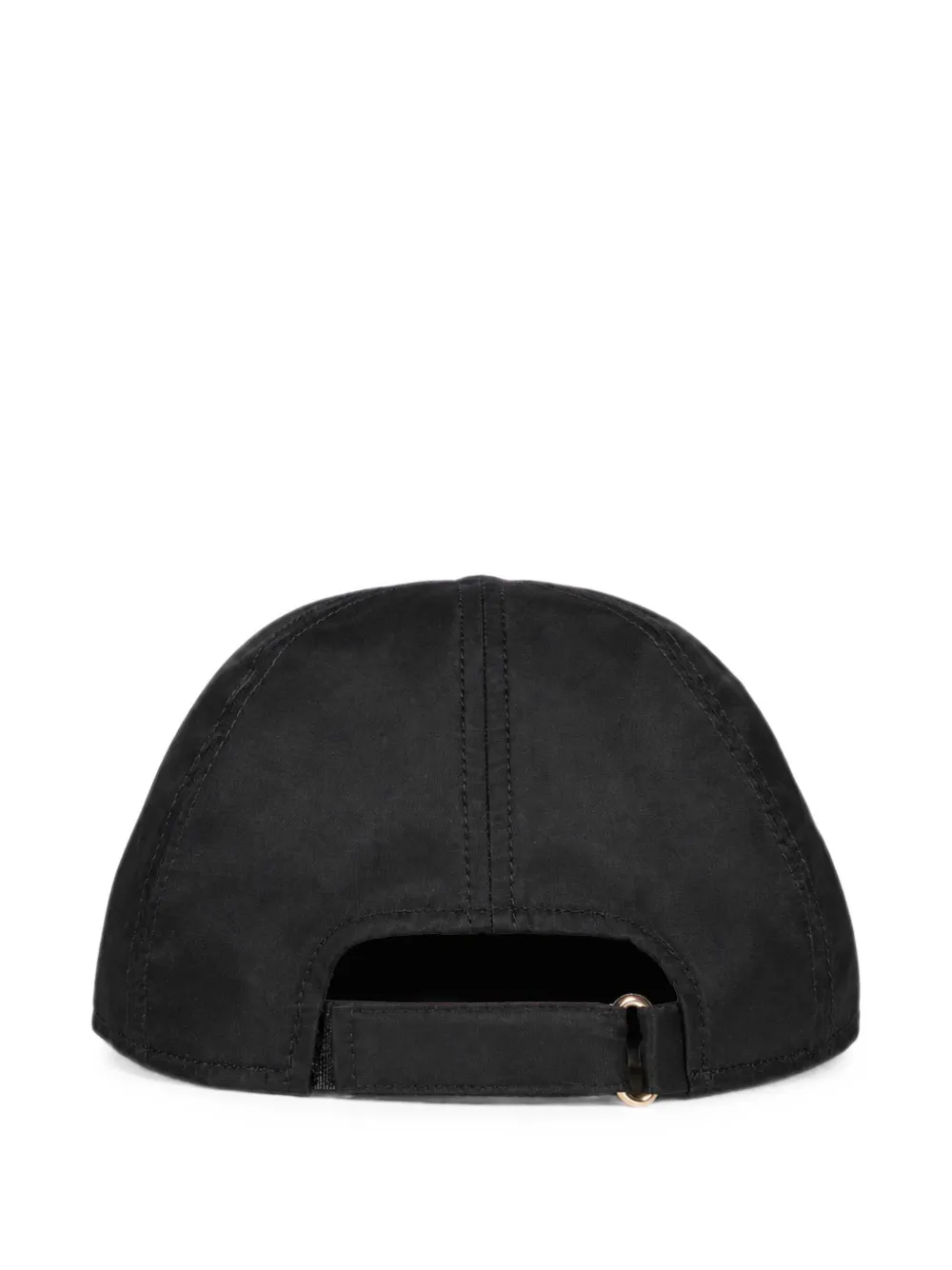 Borsalino Hiker Rain honkbalpet met logo-plakkaat Zwart