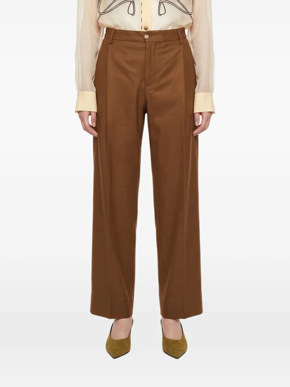 Briglia 1949 Manhattan broek met rechte pijpen Bruin