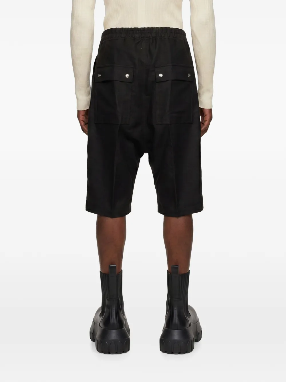 Rick Owens Shorts met trekkoordtaille Zwart