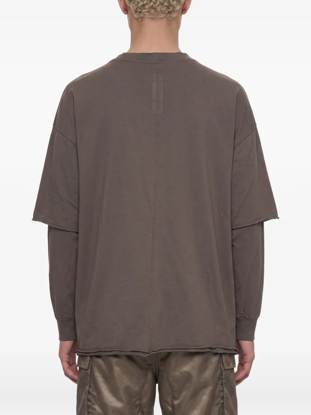Rick Owens DRKSHDW layered-sleeve T-shirt Bruin
