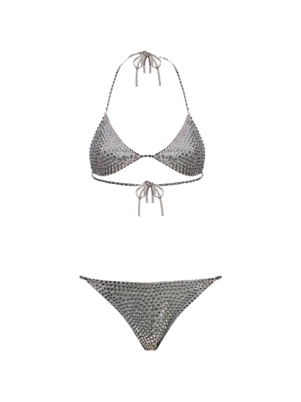 Oséree crystal-embellished triangle bikini - Grau