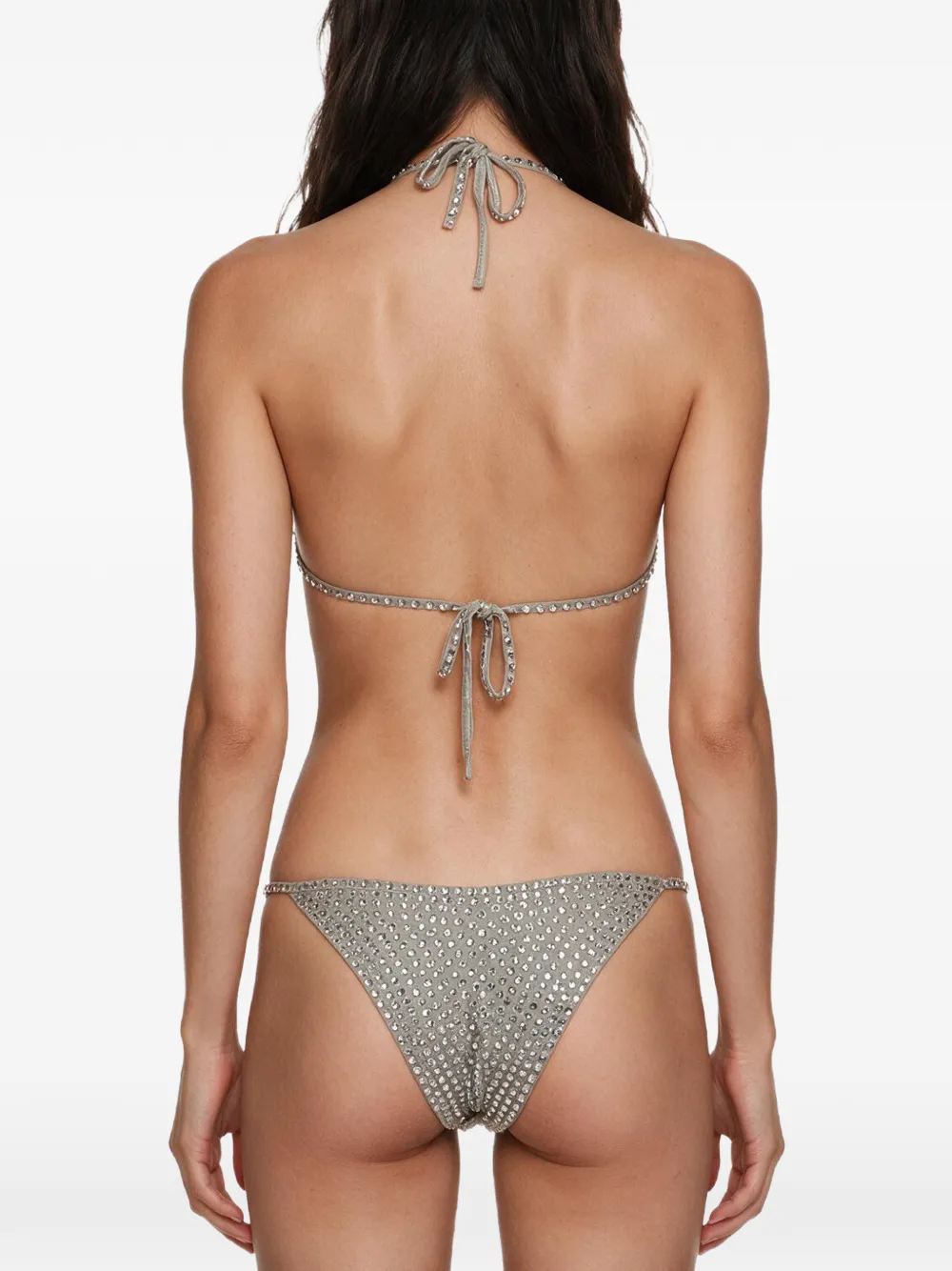 Oséree Bikini verfraaid met kristallen Grijs