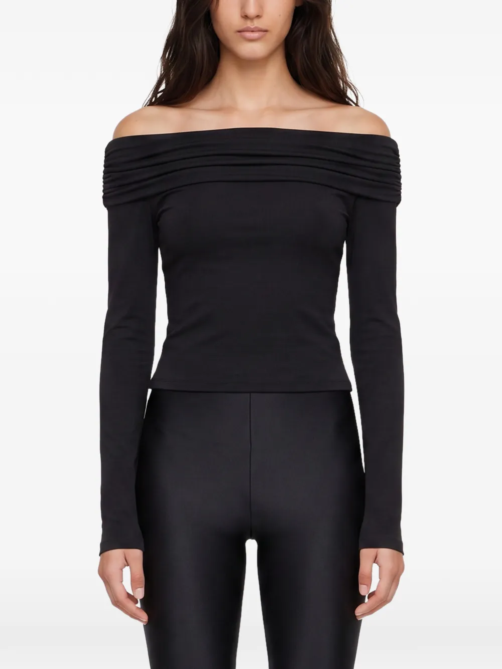 THE ANDAMANE Off-shoulder top Zwart