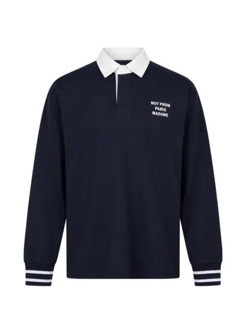 Drôle De Monsieur logo-print long-sleeve polo shirt