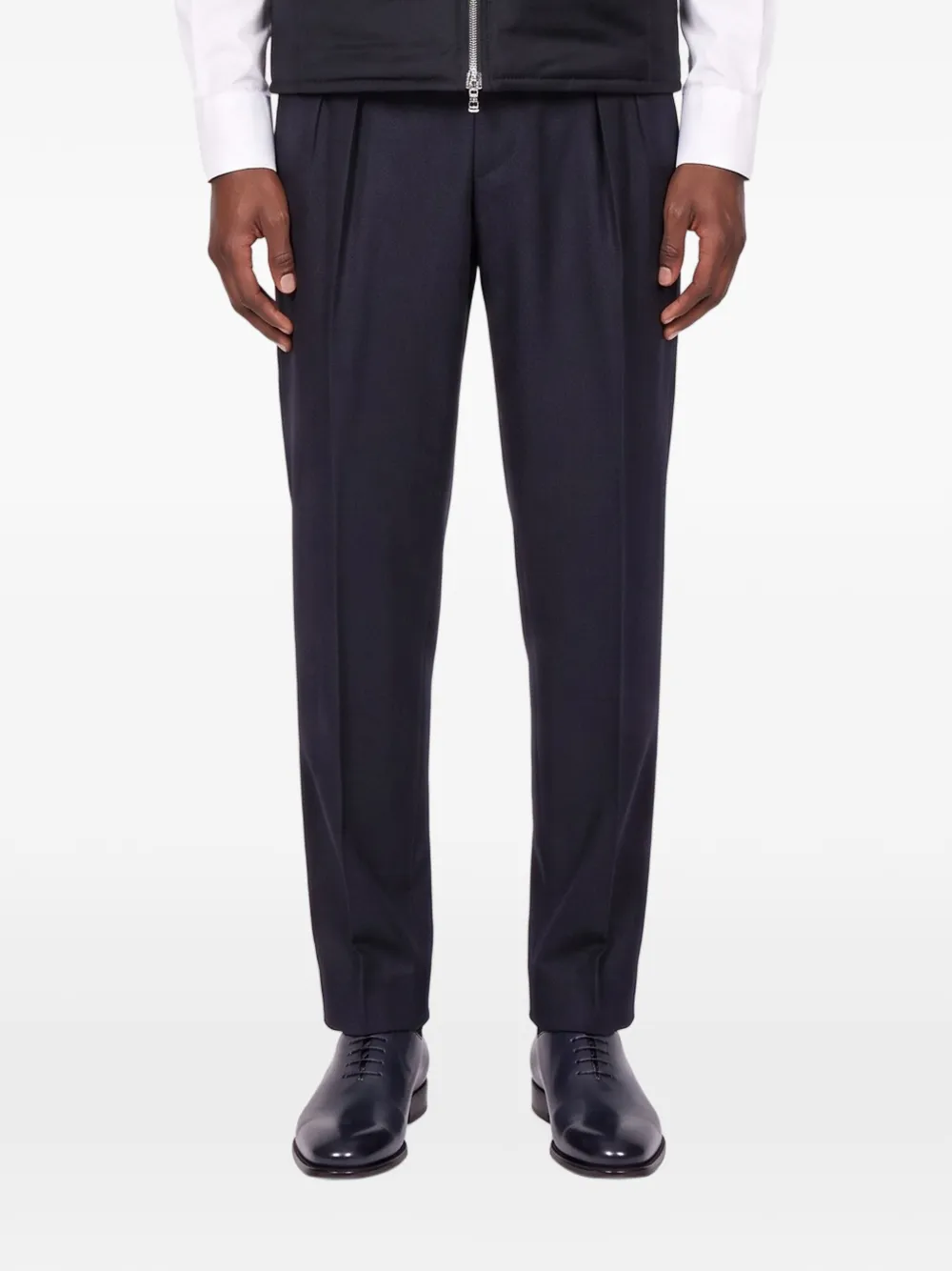 Briglia 1949 pleated tapered-leg trousers Blauw