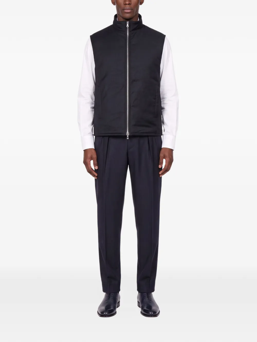 Briglia 1949 pleated tapered-leg trousers Blauw