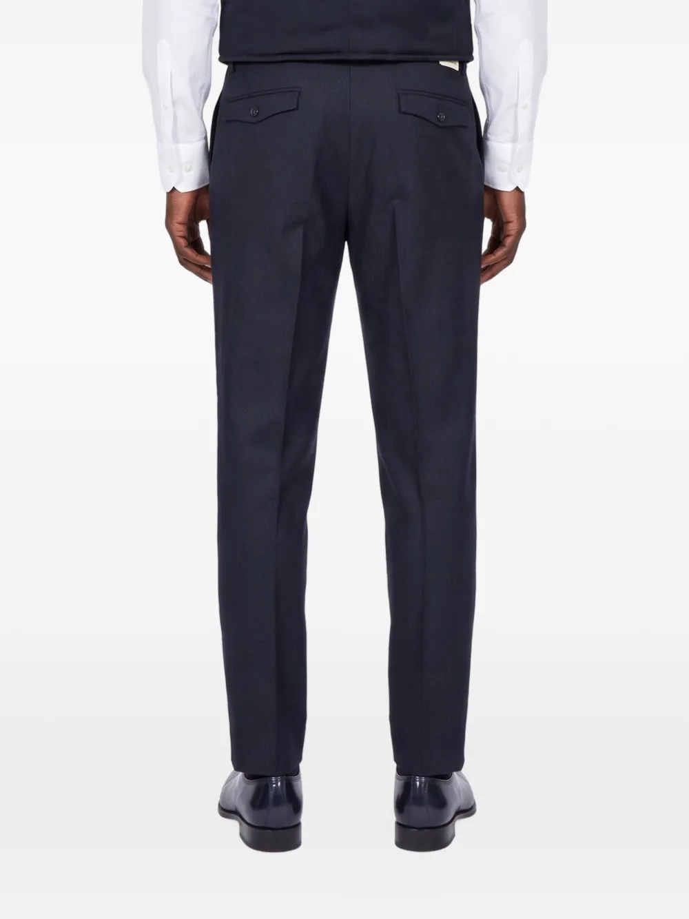 Briglia 1949 pleated tapered-leg trousers Blauw