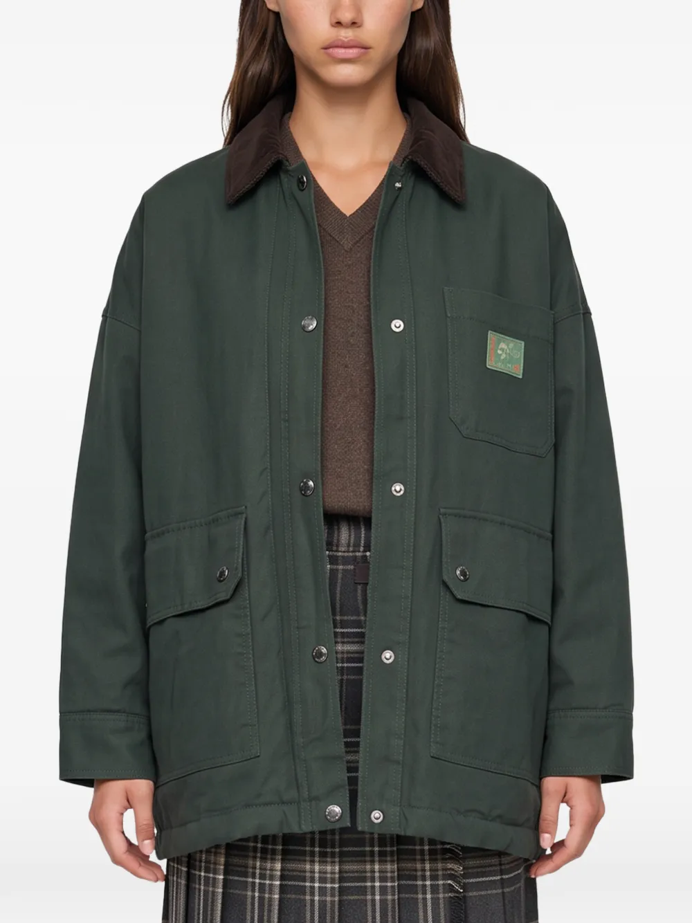 Weekend Max Mara cotton canvas jacket Groen