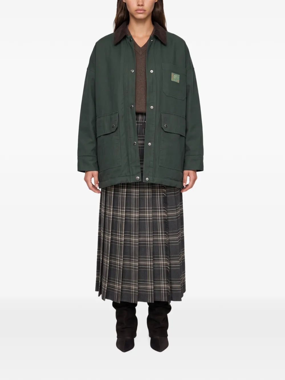 Weekend Max Mara cotton canvas jacket Groen