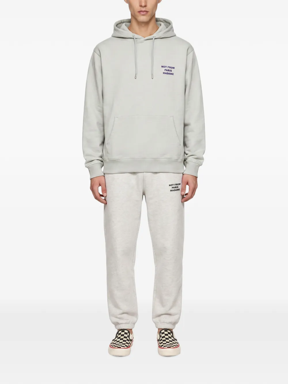 Drôle De Monsieur Hoodie met tekst Beige