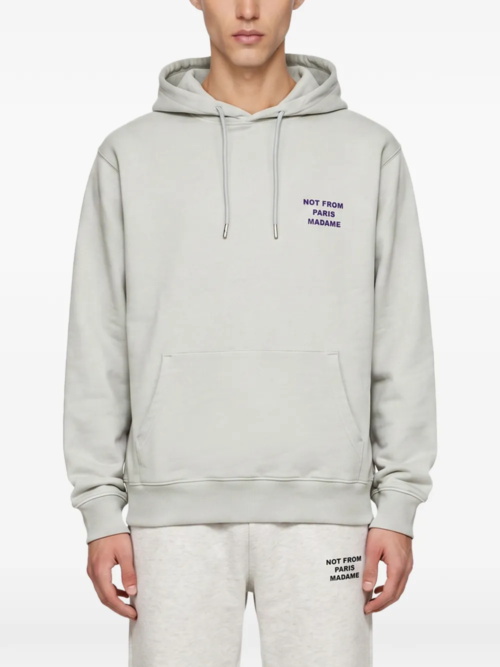 Drôle De Monsieur Hoodie met tekst Beige