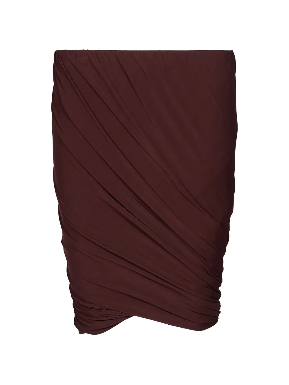 Rick Owens Lilies Luna ruched-detail mini skirt Bruin