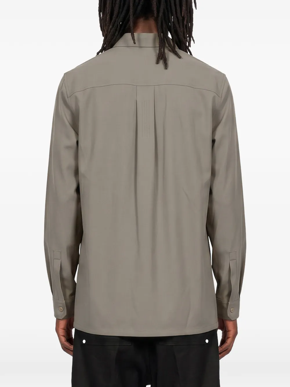 Rick Owens Overhemd met asymmetrische voorkant en lange mouwen Grijs