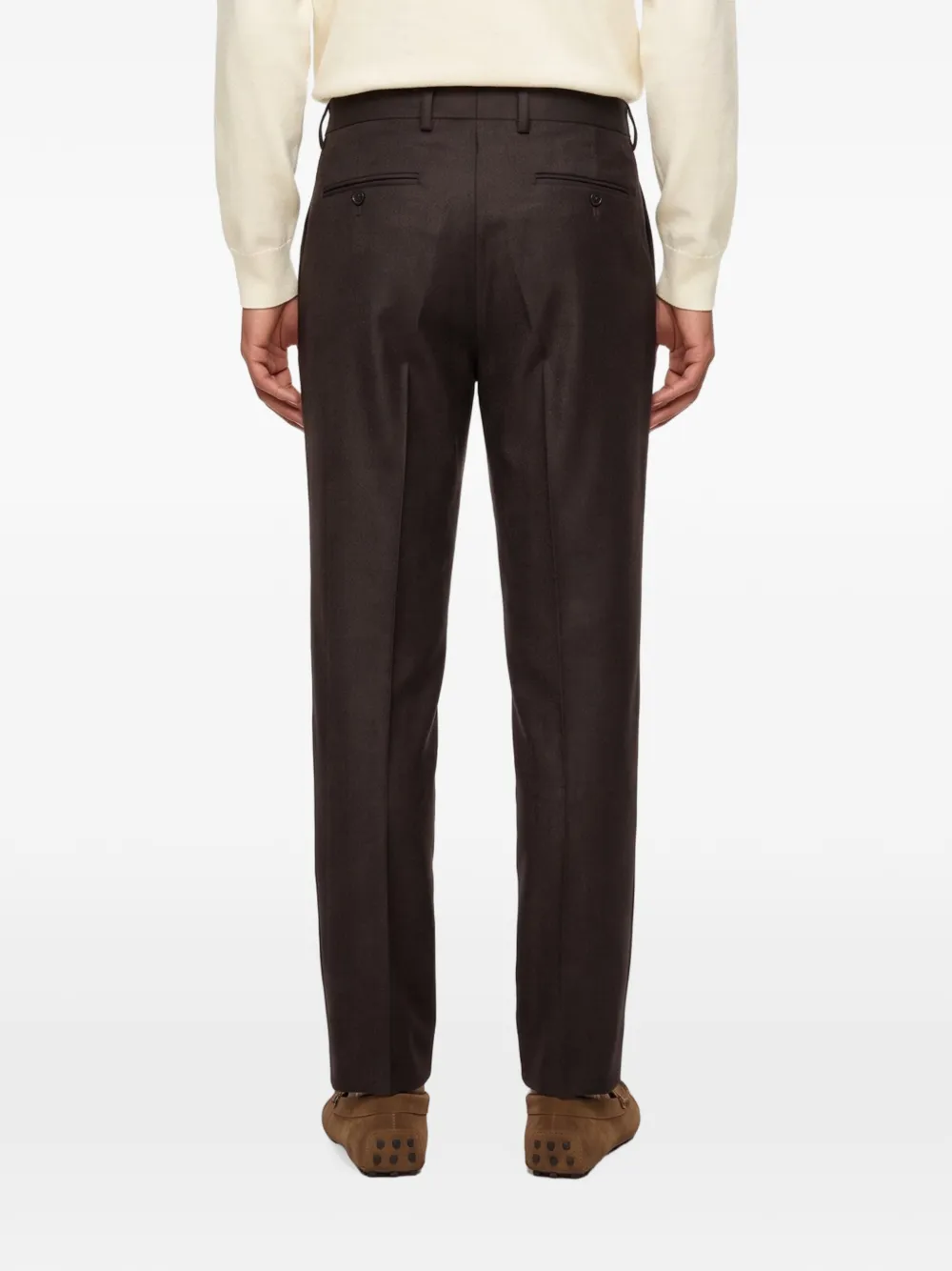 Briglia 1949 Manhattan pleated tapered trousers Bruin