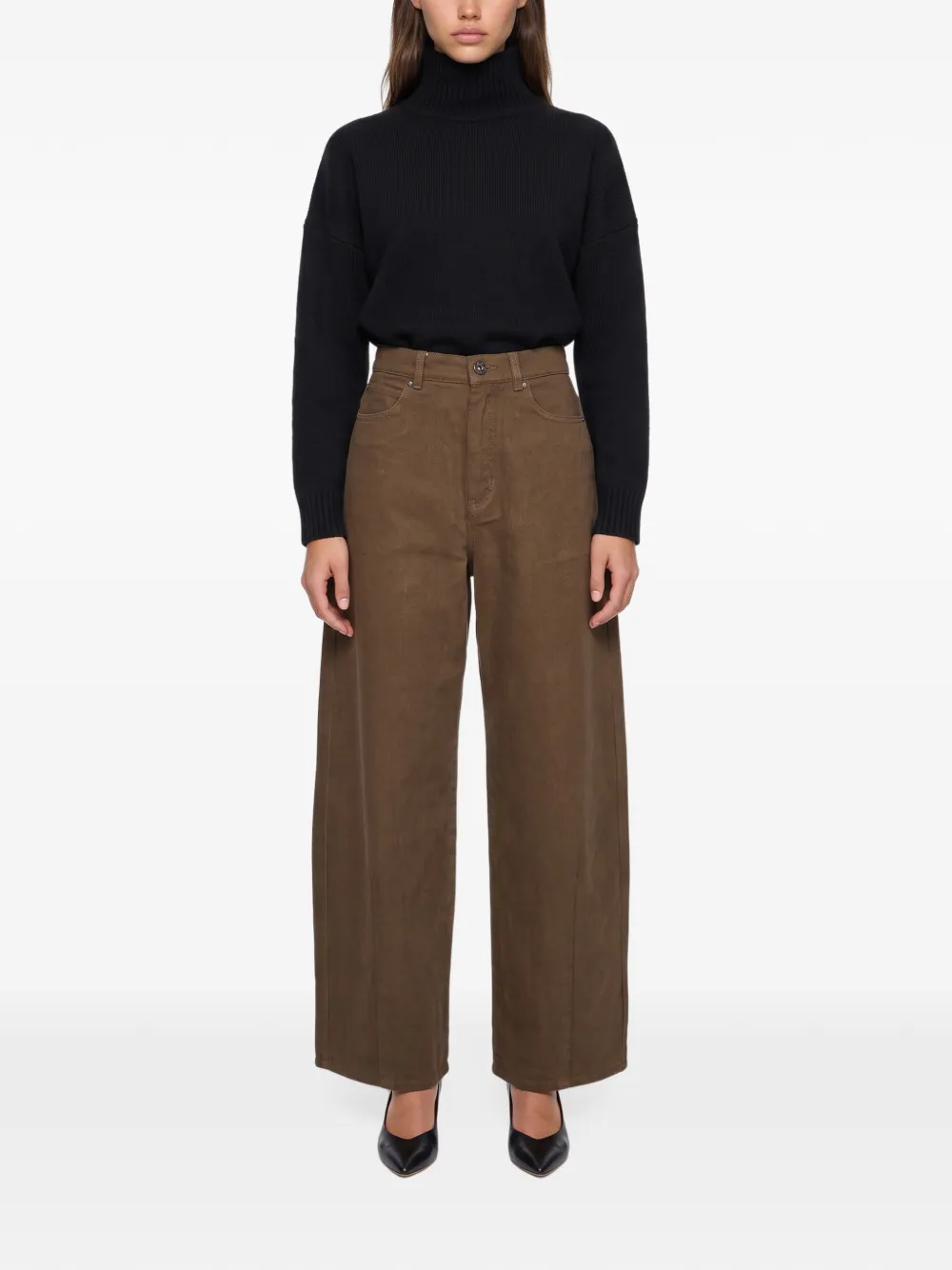 Weekend Max Mara cotton drill trousers Bruin