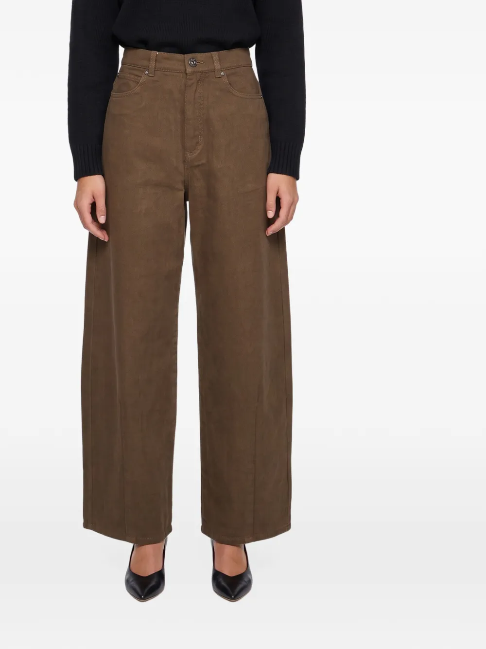 Weekend Max Mara cotton drill trousers Bruin