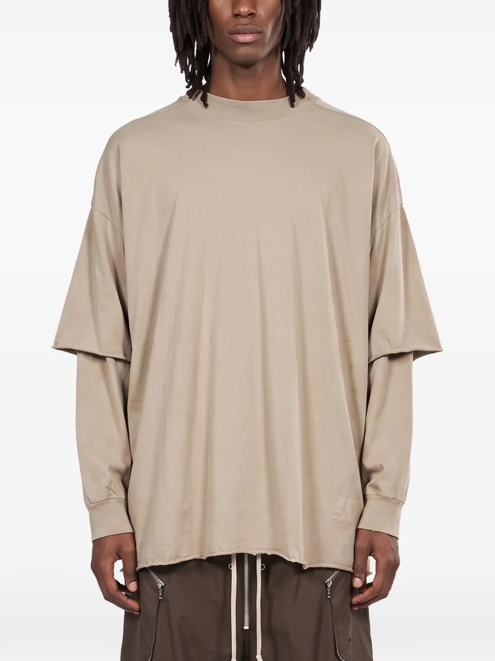 Rick Owens DRKSHDW Gelaagd T-shirt met ronde hals Beige