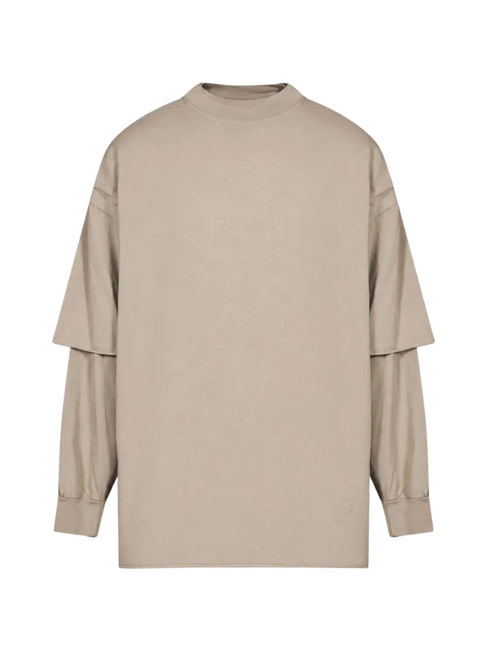 Rick Owens DRKSHDW layered-sleeve crew-neck T-shirt - Toni neutri