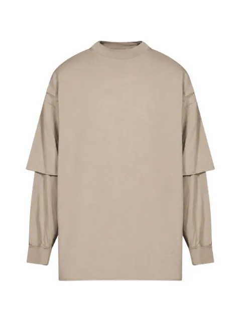 Rick Owens DRKSHDW camiseta con manga a capas y cuello redondo