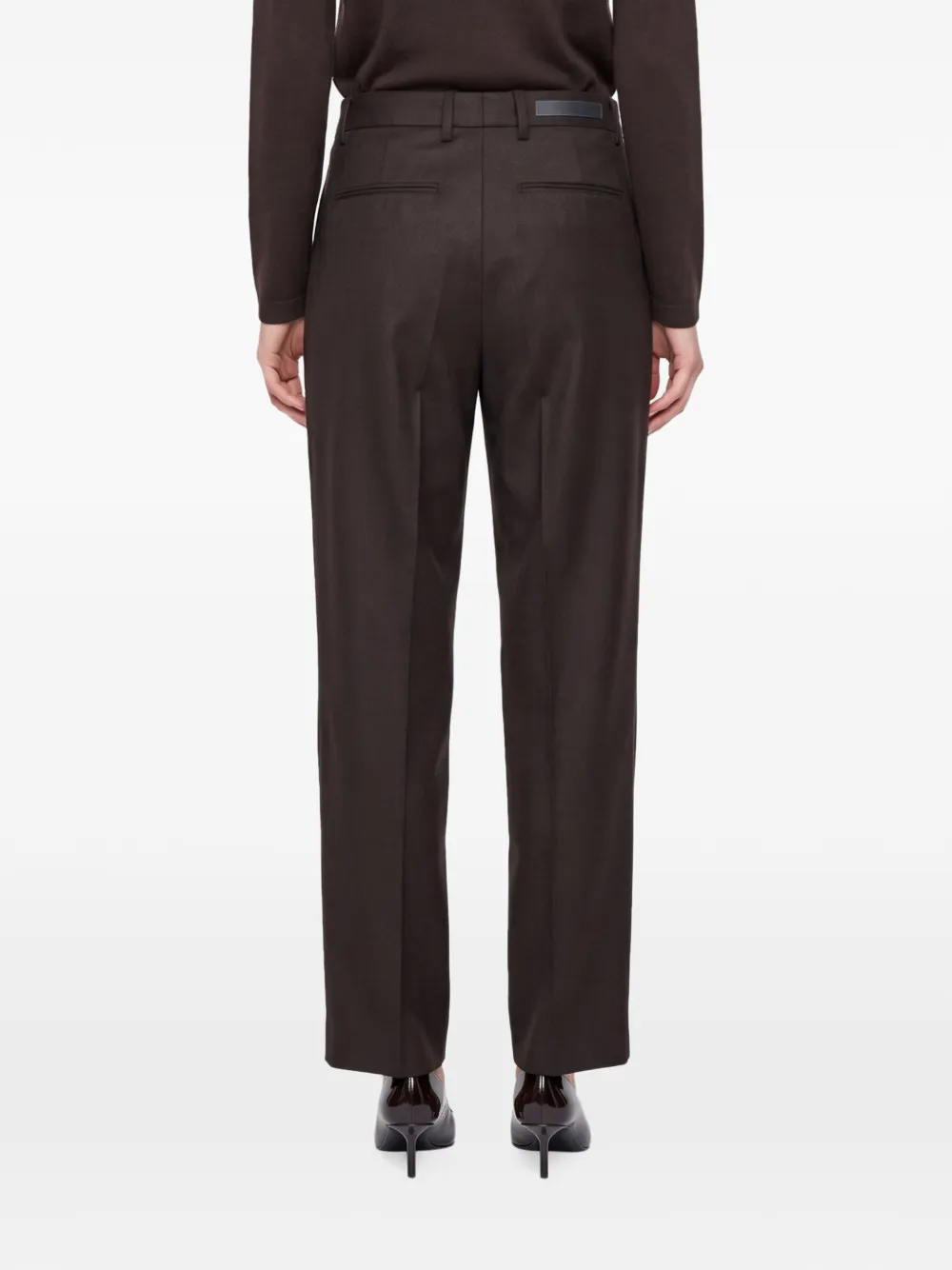 Briglia 1949 pleated high-waisted trousers Bruin