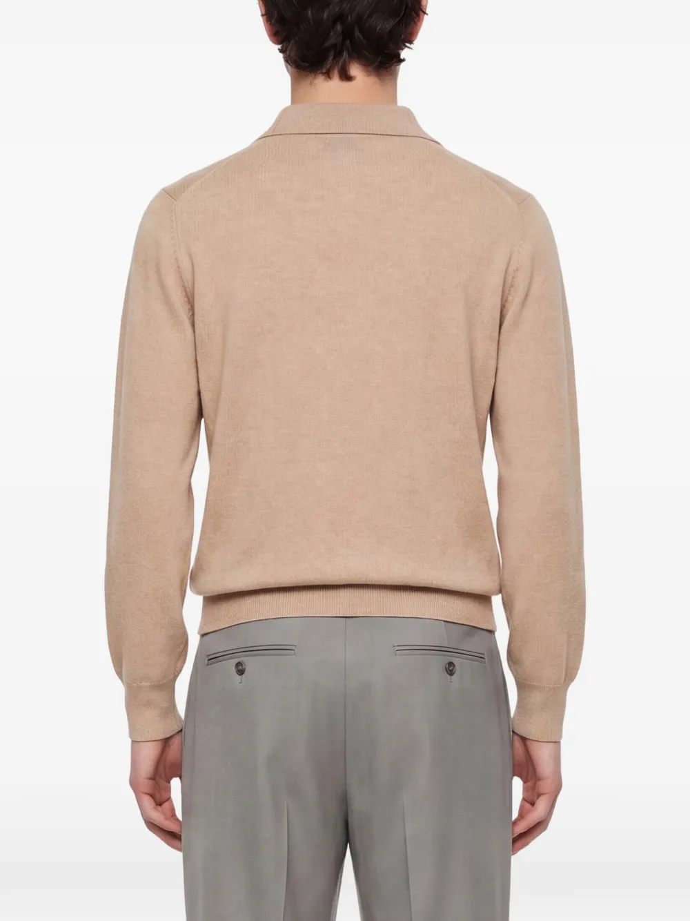Brunello Cucinelli Trui met polokraag en lange mouwen Beige