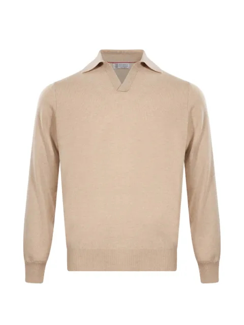 Brunello Cucinelli long-sleeve polo-collar sweater