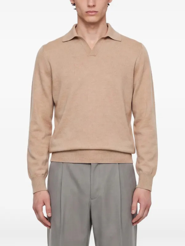 Brunello Cucinelli long-sleeve polo-collar Sweater | ニュートラル