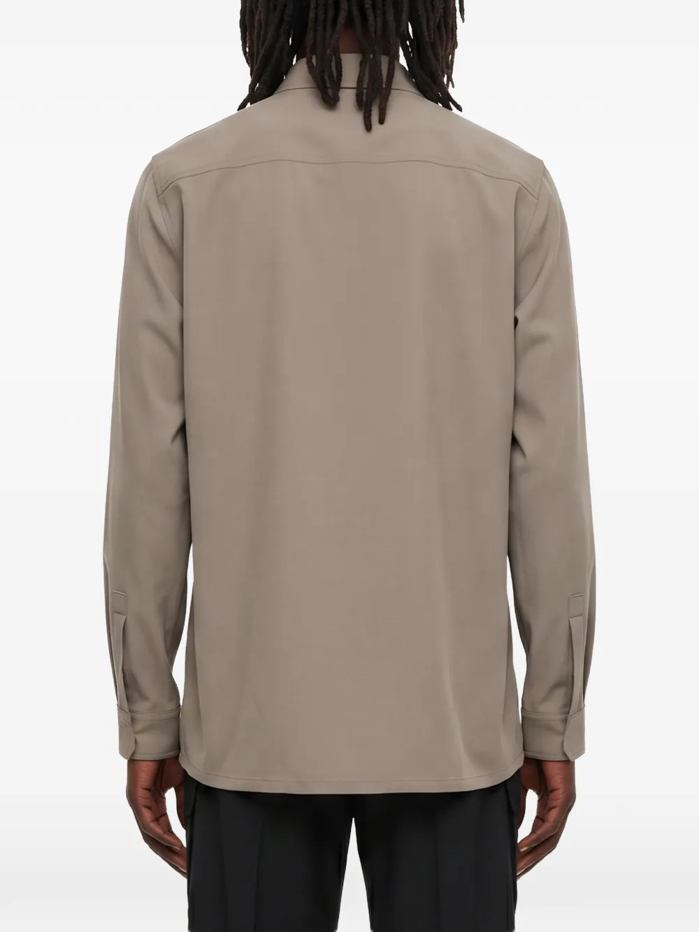 Rick Owens Overhemd met klepzak Beige