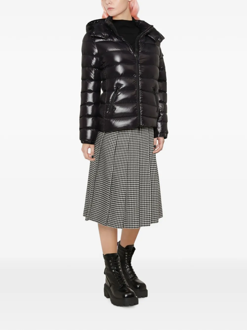 Moncler Bady donsjack met capuchon Zwart