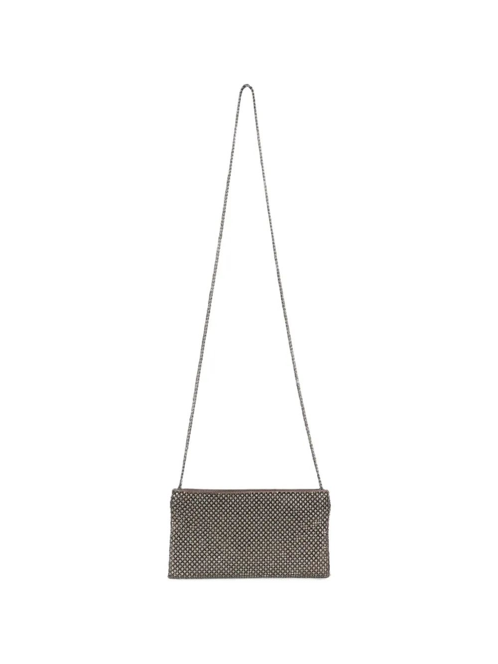 Benedetta Bruzziches Your Best Friend La Petite clutch verfraaid met kristallen Grijs