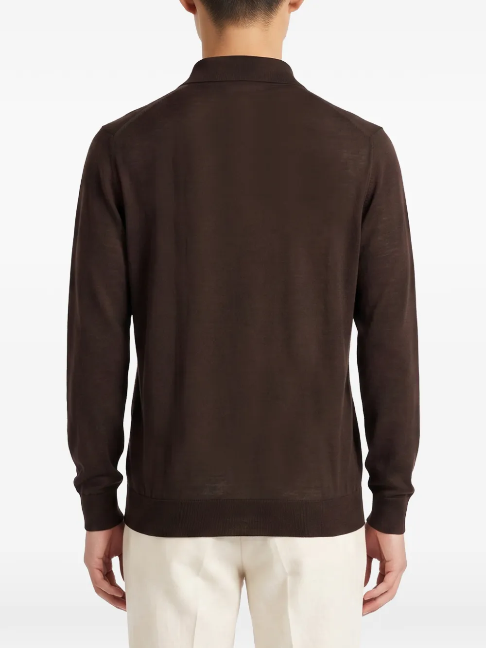 Kiton Poloshirt met lange mouwen Bruin