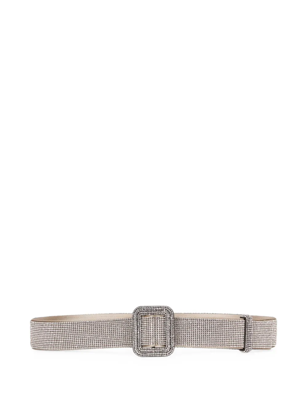 Benedetta Bruzziches Venus crystal-embellished buckle belt - Argento